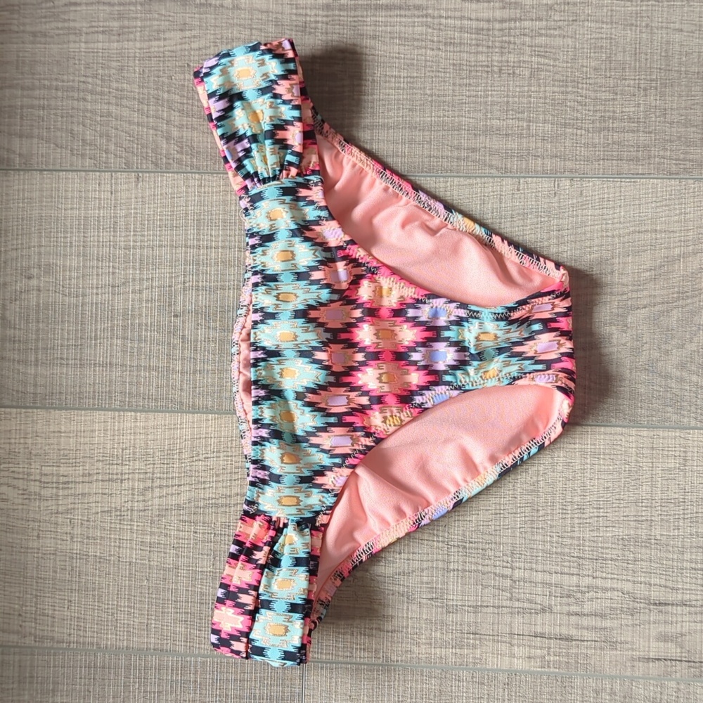 NWOT Victoria's Secret bikini bottom bright pattern small